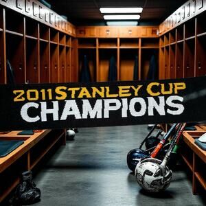 Boston Bruins Reebok 2011 Stanley Cup NHL Faceoff Collection Hockey Scarf 56"